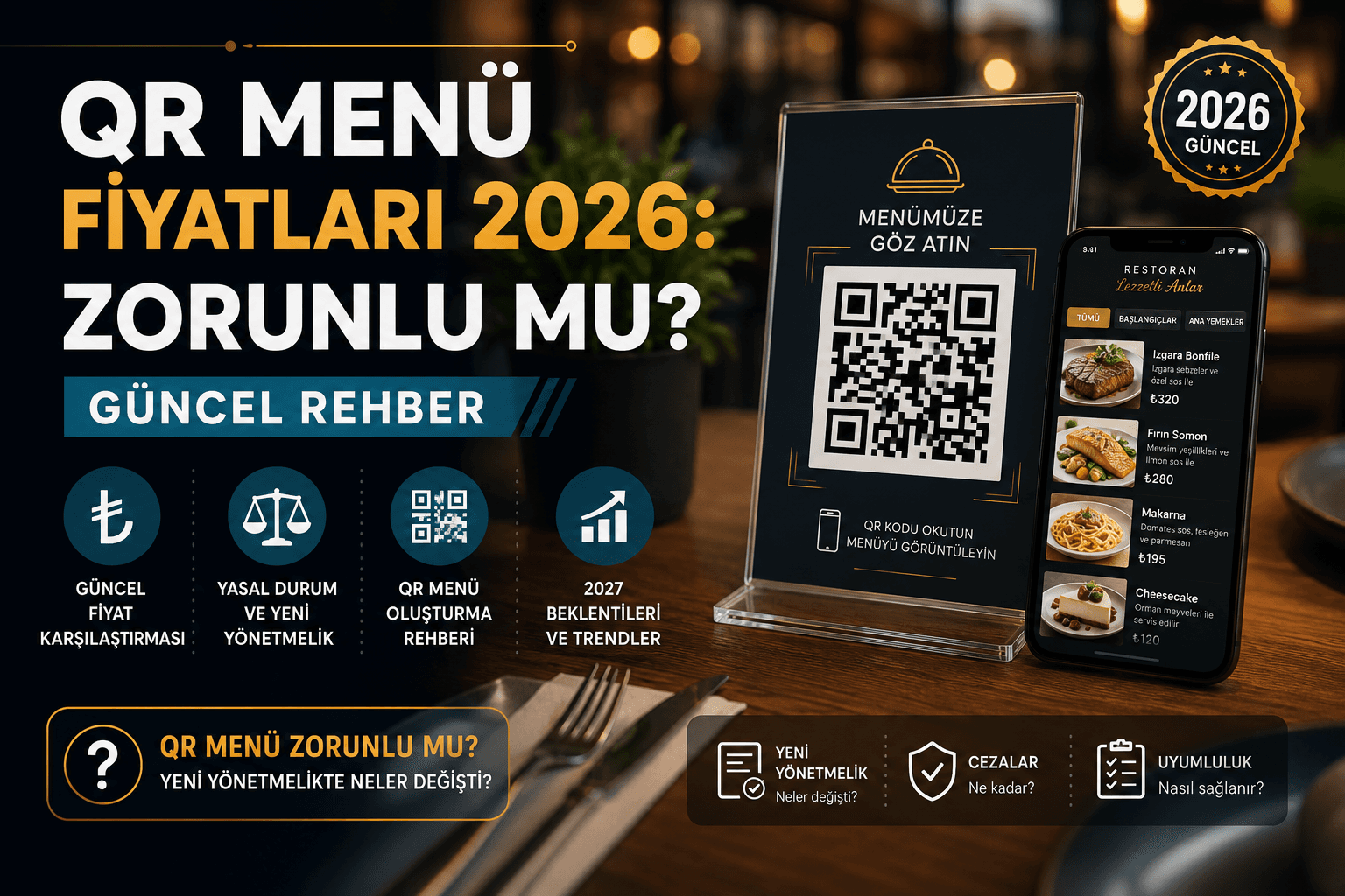 QR Menü Fiyatları 2026: Zorunlu mu? Güncel Rehber