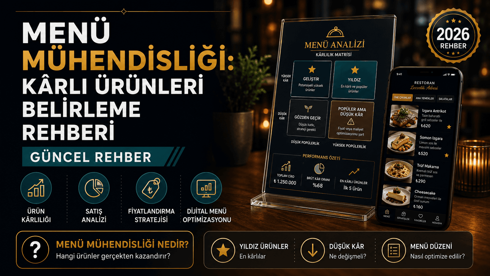 Restoranlarda Menü Mühendisliği Nedir? Kârlı Ürünleri Belirleme Rehberi