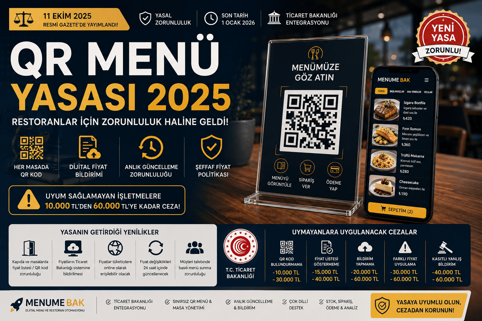 QR Menü Yasası 2025: Restoranlar İçin Zorunluluk Haline Geldi
