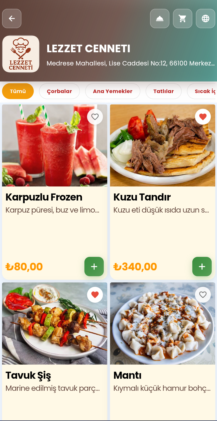 Restoran Dijital Menü