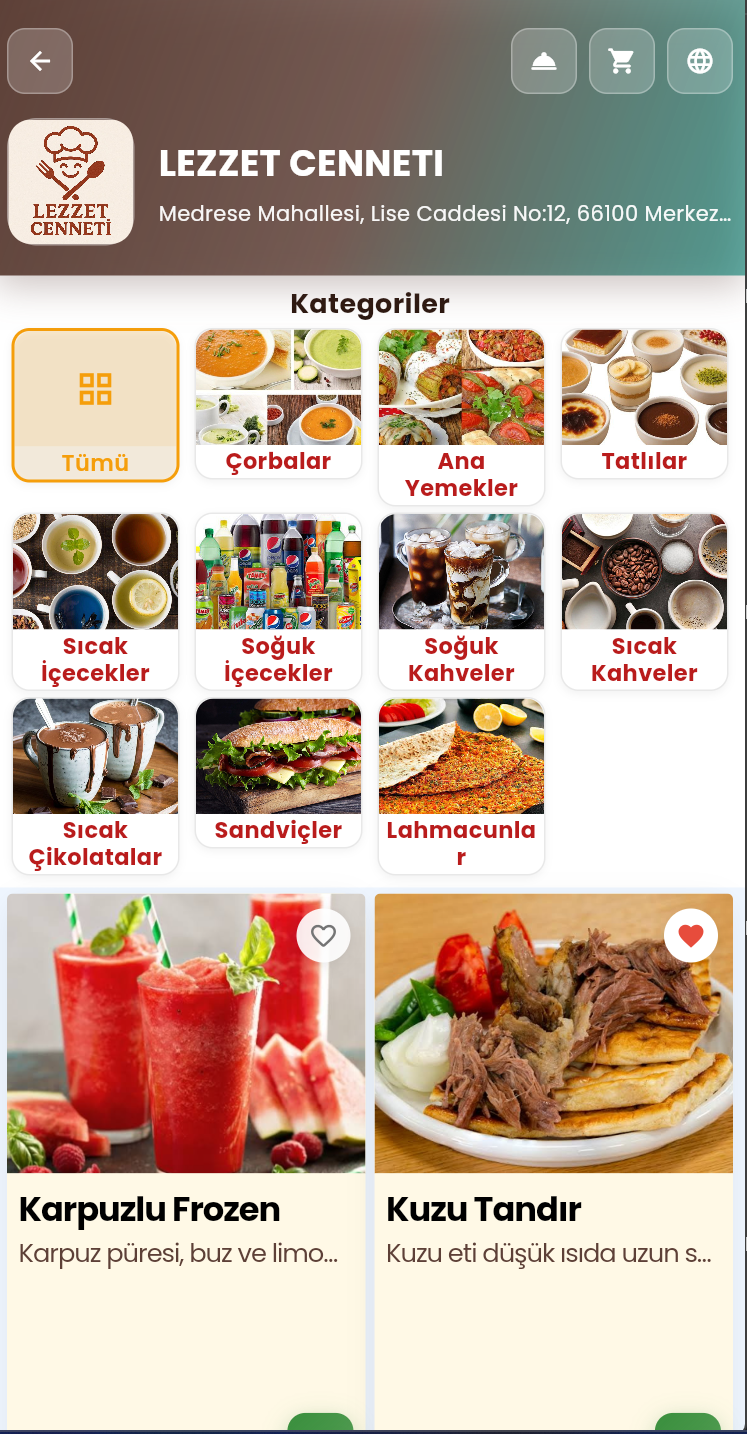 QR Kod Menü Sistemi